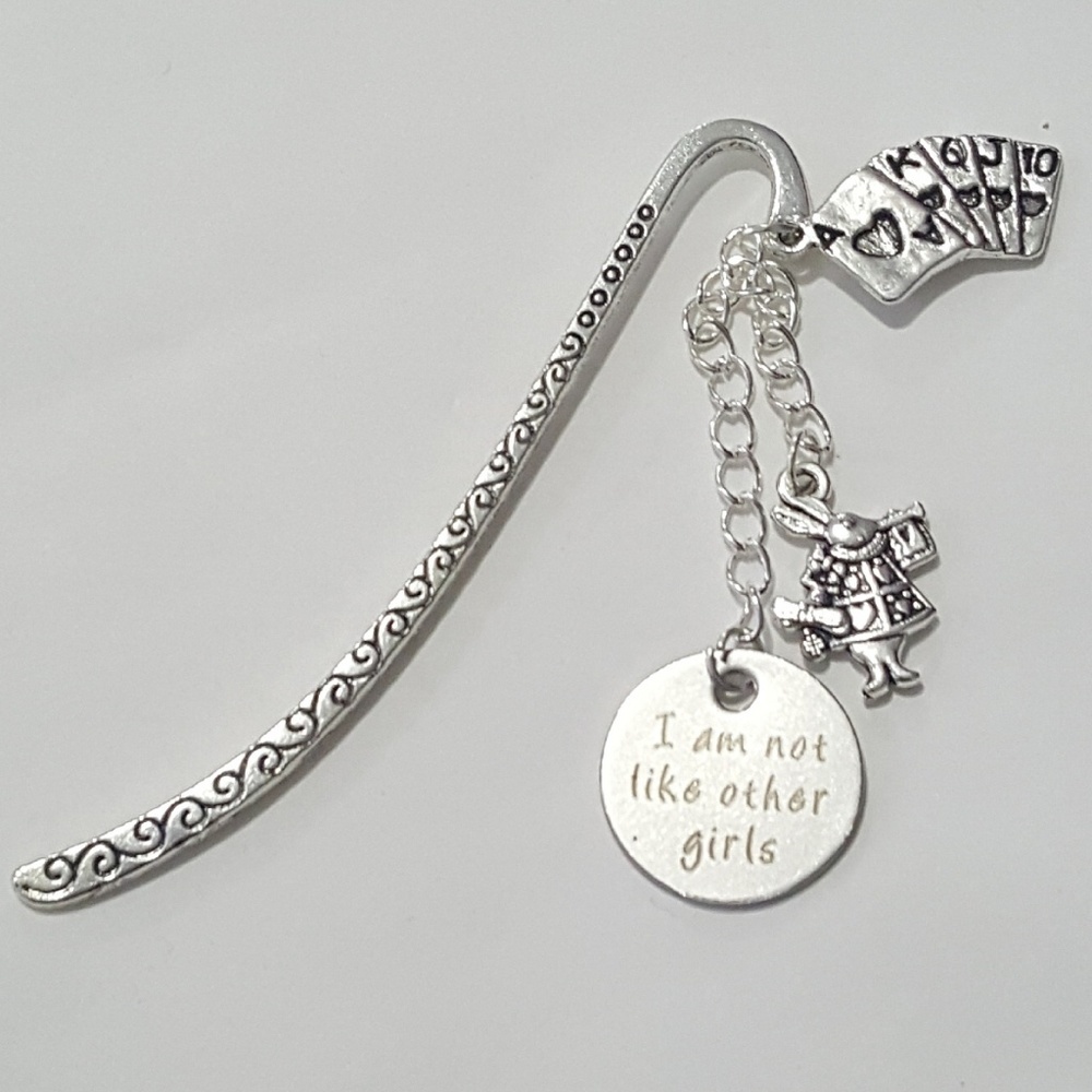 Alice in wonderland bookmark white rabbit cards